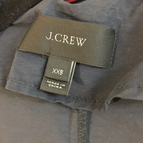 J Crew Utility Nylon Hooded Jacket Size XXS Blue - Picture 4 of 10